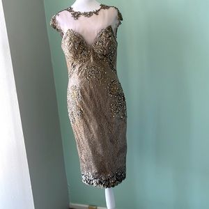 Tan and gold beading in size 12 fits like 10